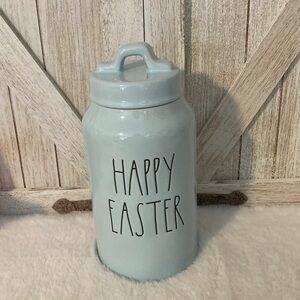 Rae Dunn Happy Easter Ceramic Canister - Light Blue